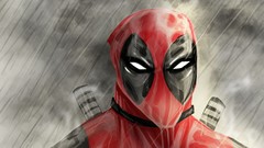 Rain cartoons comics drawings marvel comics Deadpool Wade Wilson