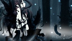 Rain dark Gothic woman Anime mirrors