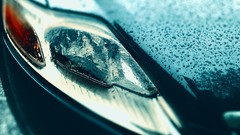 Rain Ford water drops headlights