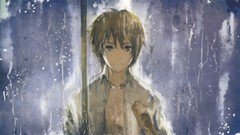 Rain glass Anime wet hair anime boys wet clothing No. 6 Shion 