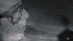 Rain glass black and white eyes glasses reflections