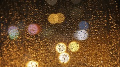 Rain glass bokeh