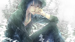 Rain glasses smoking vocaloid anime boys