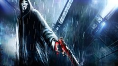 Rain Guns blood hood Anonymous Guy Fawkes