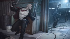 Rain Guns police cartoons assassins hitman agent 47 concept art 