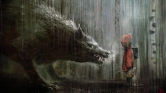 Rain Little Red Riding Hood Wolves artwork