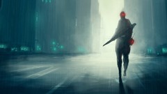 Rain lonely artwork fantasy art