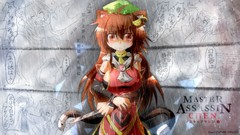 Rain long hair anime girls brunettes touhou animal ears chen 