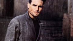 Rain Men Actors Tom Cruise faces brunettes raindrops