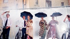 Rain Men woman Umbrellas Vogue magazine fashion photography