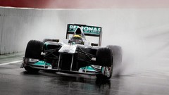 Rain Mercedes GP formula one