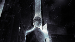 Rain moonlight buildings Skyscrapers