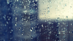 Rain on glass nature