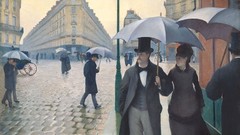 Rain Paris streets Gustave Caillebotte
