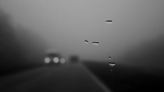 Rain roads water drops