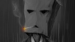 Rain smoking cigars artwork