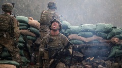 Rain soldiers military