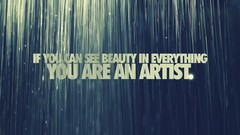 Rain text abstract artwork