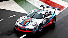 Rain track cars Martini headlights porsche 911 gt3 racing cars 