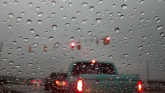 Rain traffic lights raindrops