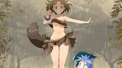 Rain Umbrellas anime girls totoro animal ears genderswitch 