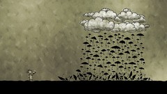 Rain Umbrellas artwork raindrops