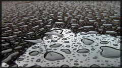 Rain water drops condensation