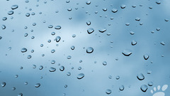 Rain water drops glass