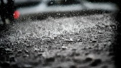 Rain water drops splashes