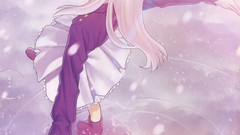Rain white hair reflections anime girls fate stay night open 