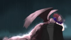 Rain wings hats short hair remilia scarlet touhou purple hair 