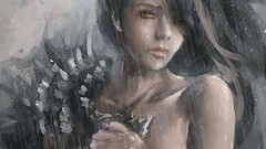 Rain woman artwork fantasy art