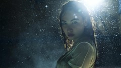 Rain woman asians brown eyes brunettes