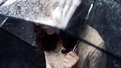 Rain woman Umbrellas lipstick models