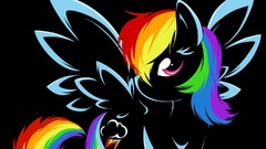 Rainbow dash black background