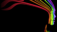 Rainbow face surreal Art