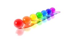 Rainbow glass balls abstract