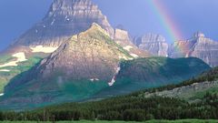 Rainbow Lake clouds mountain