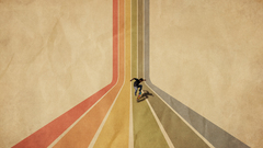 Rainbow retro stripes