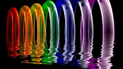 Rainbow rings colored neon