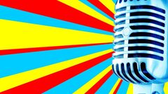 Rainbows microphones stripes multicolor