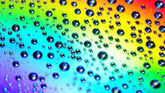 Rainbows water drops