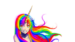 Rainbows white background