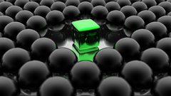 Random black balls around