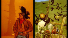 Ravens hanging revolvers belts crows gunslinger Dark Tower 