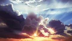 Rays clouds sky abstract