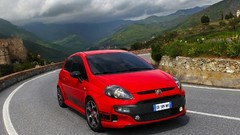 Red abarth Mitsubishi Evo Fiat Punto