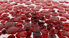 Red abstract 3d blood cells