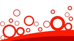 Red abstract circles illustrations vector art