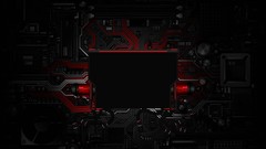 Red abstract hardware digital art